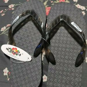 Locals Flip Flops, Gray Strap, 11”  Long Slippers